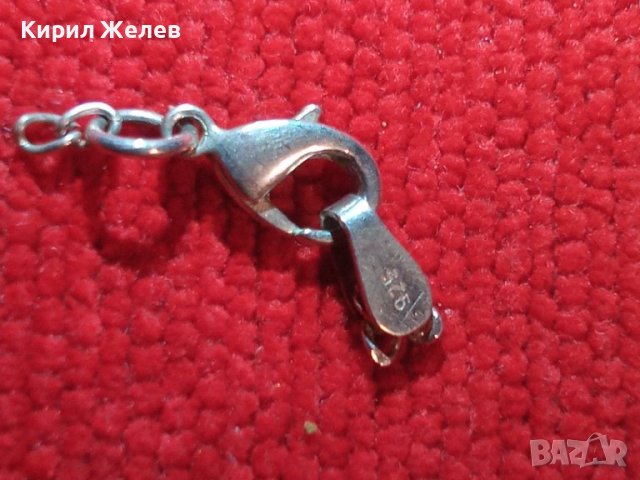 СТАРА ПОСРЕБРЕНА ЗАКОПЧАЛКА КАРАБИНКА ЗДРАВА СТОМАНЕНА със СРЕБЪРНО СРЕБРО 925 УШЕНЦЕ ОТСТРАНИ 18017