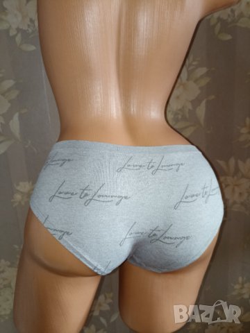 Primark M-Сиви безшевни бикини с надписи , снимка 1 - Бельо - 43251681