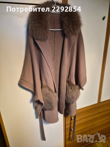 палто Кашмир естествен косъм лисица