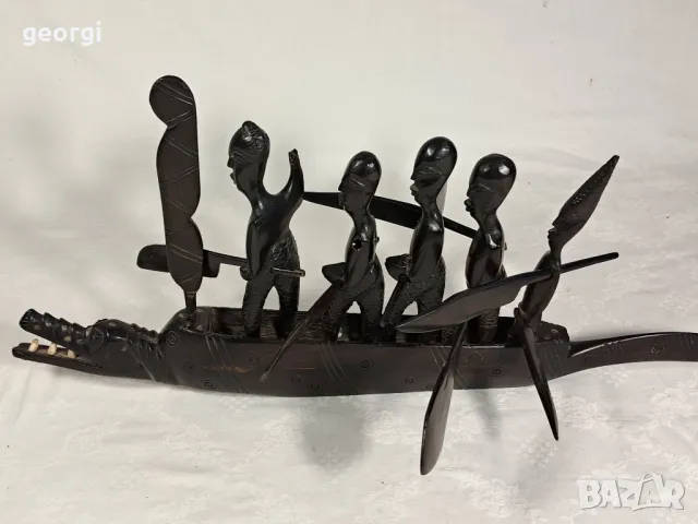 стара африканска дърворезба от абанос  20/3, снимка 2 - Колекции - 47854440