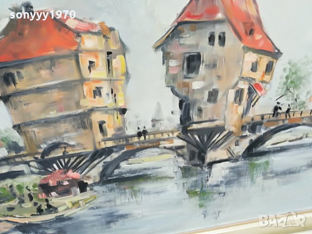 Ri-106х75см-голяма картина с рамка-рисувано върху платно, снимка 5 - Колекции - 26810627