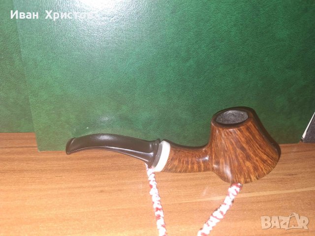 Лула-"Вулкано" от българския майстор Георги Бояджиев,красива,ръчно направена,висок клас,като НОВА!, снимка 16 - Лули - 44015595