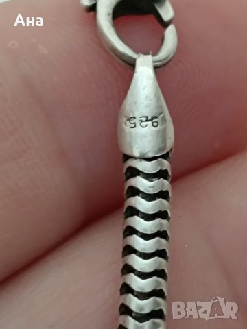 Красива сребърна гривна Буква Щ, снимка 4 - Гривни - 43923224