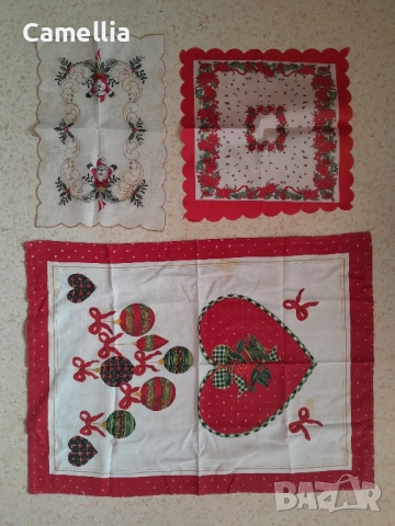 Лот: коледни покривки, снимка 4 - Декорация за дома - 52834365