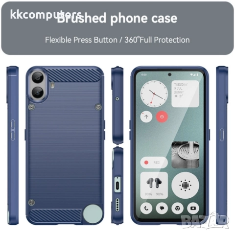 Nothing CMF Phone 1 Удароустойчив Carbon Fiber Калъф и Протектор, снимка 2 - Калъфи, кейсове - 51496714