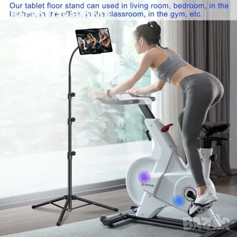 Стойка с триножник за Ipad SAMHOUSING, 65-инчова подова стойка за таблет с гъша шия, снимка 6 - Стойки, 3D очила, аксесоари - 49468281