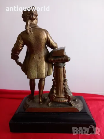 Стара Барокова Френска Бронзова Статуетка, Фигура, снимка 5 - Антикварни и старинни предмети - 48527399