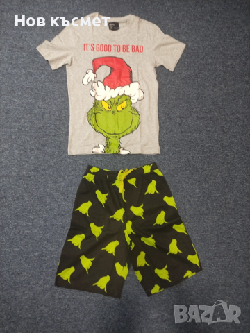 Нова мъжка пижама Sinsay М, L, XXL / Superman/ Grinch/ / Disney/ Коледа, снимка 7 - Тениски - 52033525