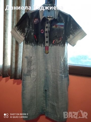 Ефектна дънкова рокличка  Motivi, снимка 5 - Рокли - 32878598