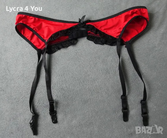 S/M червен колан с жартиери, снимка 1