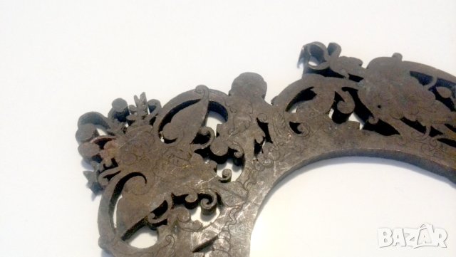  Стар бронзов медальон-рамка със сатанински елементи, снимка 14 - Други ценни предмети - 43698454