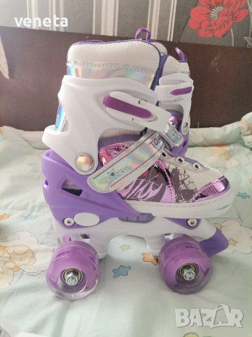 Ролкови кънки за момиче. Светещи, снимка 7 - Детски обувки - 53244078