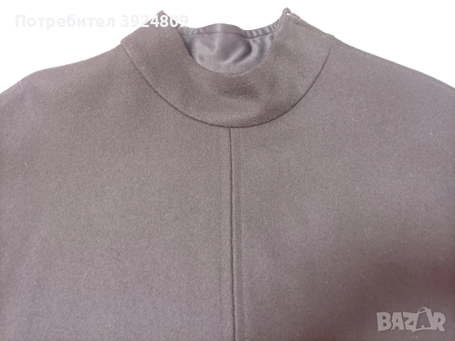 Черно елегантно пончо, снимка 2 - Палта, манта - 52866165