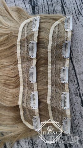 HAIR EXTENSIONS ELESSA - Натурални Екстеншъни Комплект от 200 грама Коса / 65 см Код С231, снимка 5 - Аксесоари за коса - 26308815