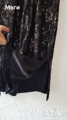 Дамска рокля H&M с дантела и паети размер ХЛ, снимка 5 - Рокли - 37545422