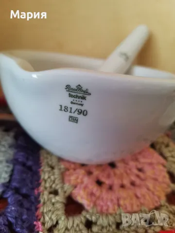  Rosenthal Technik Germany порцеланово хаванче с пестик, снимка 9 - Антикварни и старинни предмети - 48940472