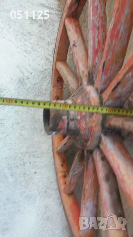 лот от две масивни колела от каруца, файтон, снимка 10 - Антикварни и старинни предмети - 48170642