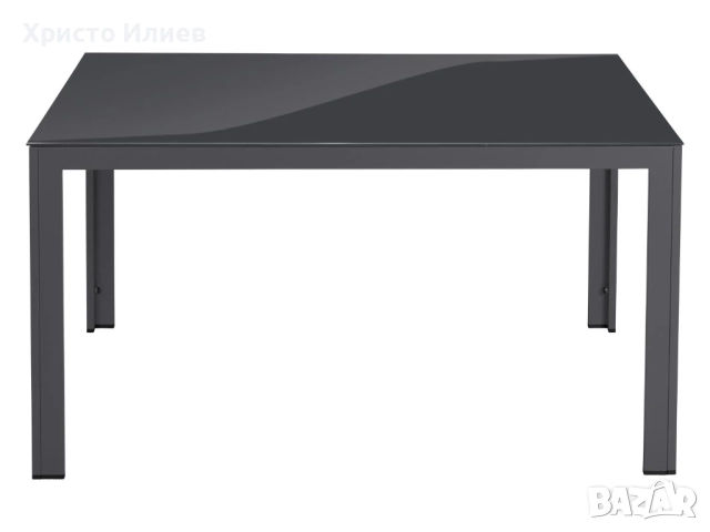 Алуминиева градинска маса със закалено стъкло Сива, снимка 5 - Градински мебели, декорация  - 52033795