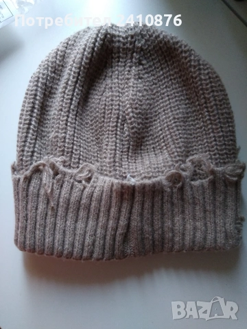 Винтажна накъсана шапка, снимка 4 - Шапки - 53455736