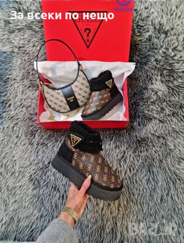 Guess Дамски Зимни Топли И Меки Боти Гес - Налични Различни Цветове Код SK586, снимка 6 - Дамски боти - 53092076