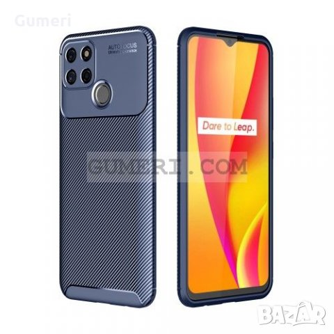 Realme 7i Карбонов Удароусточив Гръб с допълнителна защита за задната камера, снимка 3 - Калъфи, кейсове - 32446793