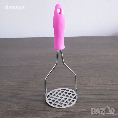 1860 Кухненска ръчна преса за картофи с цветна дръжка, снимка 4 - Прибори за хранене, готвене и сервиране - 32573603