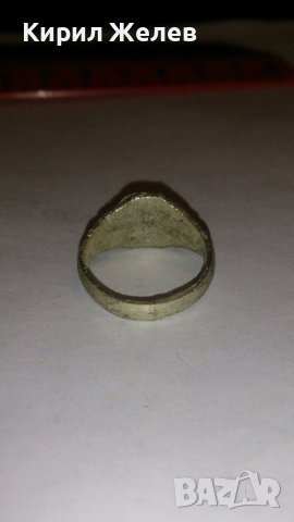 Рядък пръстен много стар сачан с буква О - 59981, снимка 7 - Антикварни и старинни предмети - 28875597