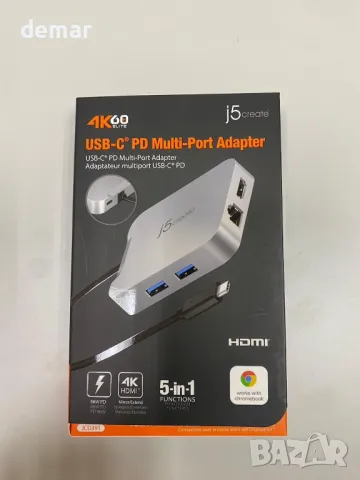 j5create USB C хъб за MacBook, ChromeBook, XPS, Surface Pro (JCD391), снимка 8 - Друга електроника - 48210399