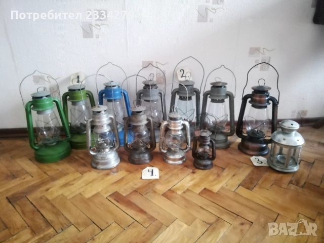 Стари газени фенери, немски, български, чешки, руски. 