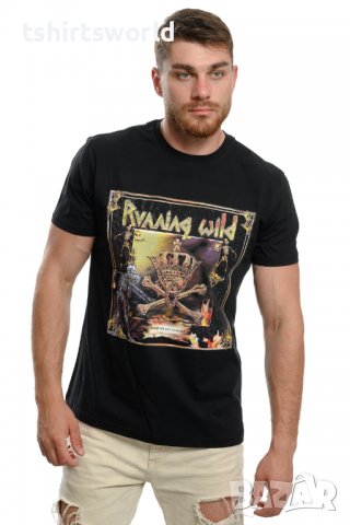 Нова мъжка тениска с дигитален печат на музикалната група Running Wild, снимка 3 - Тениски - 37697447