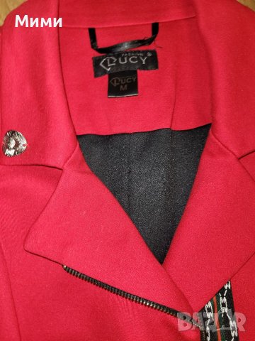 Червено сако Lucy, снимка 4 - Сака - 38057878