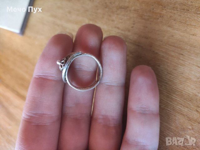 Стар сребърен пръстен филигран (58) , снимка 5 - Пръстени - 38500206