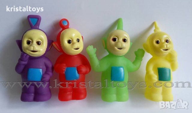 Комплект четири броя гумени играчки Телетъбис Teletubbies, снимка 1