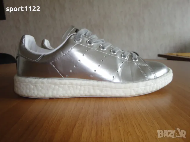 N37 Adidas Stan Smith Boost Silver/дамски обувки, снимка 2 - Маратонки - 49357762