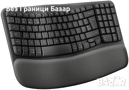 Нова Безжична ергономична клавиатура Logitech Wave Keys с омекотена опора, снимка 6 - Клавиатури и мишки - 43686793