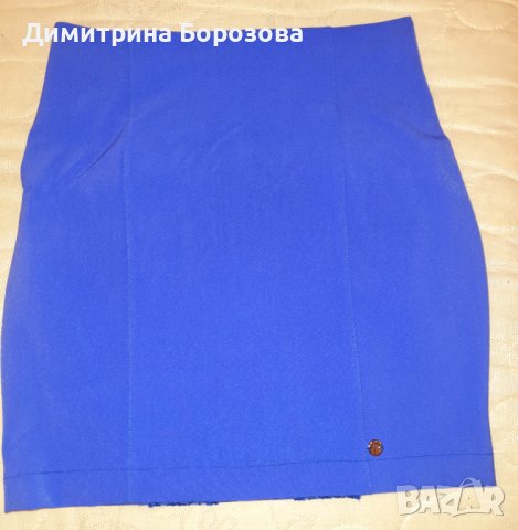 Дамска поличка Алеса, офис стайл с допълнителна бродерия. Изчерпана на сайта, снимка 3 - Поли - 43930454