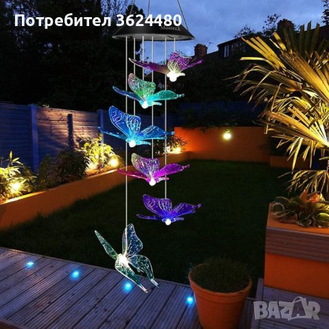 Цветни соларни камбанки, снимка 4 - Соларни лампи - 43127934