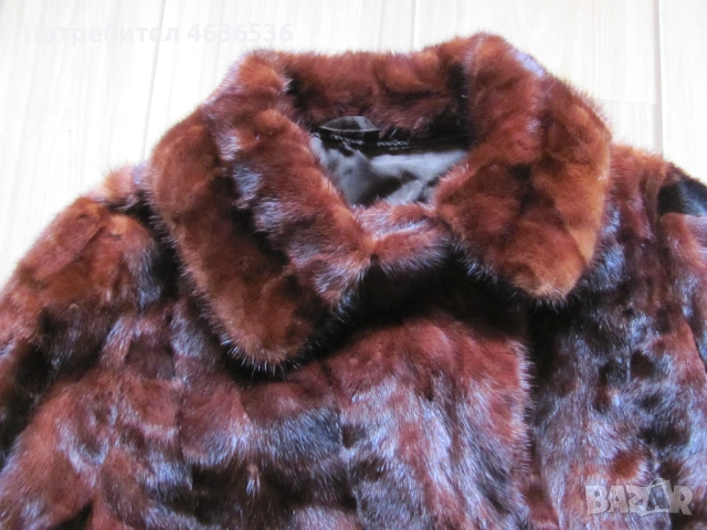 Дамско палто , кожух естествен косъм, норка,шведска фирма, снимка 3 - Палта, манта - 53112379