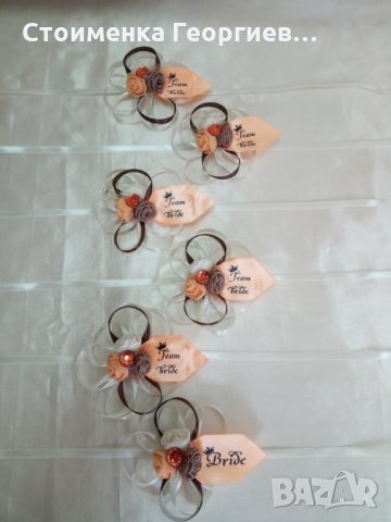 Бутониери за ръце с печат върху текстил, снимка 2 - Декорация - 32858381