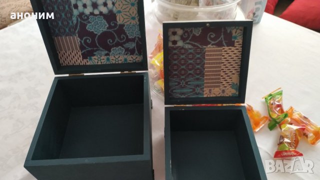 Комплект дървени кутии, снимка 3 - Декорация за дома - 26251390