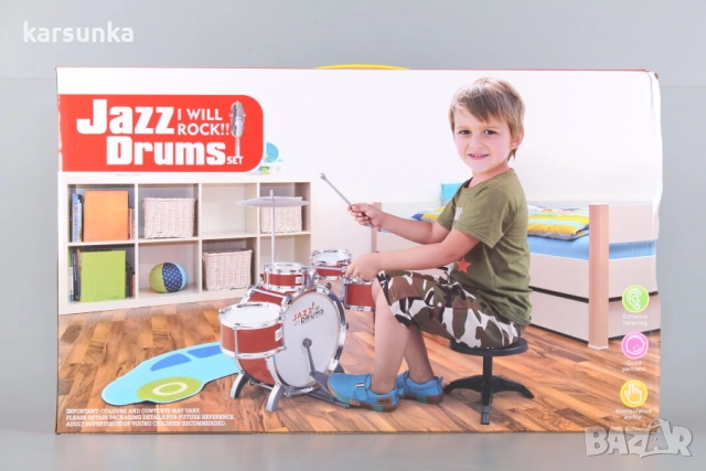 Комплект детски барабани, снимка 2 - Музикални играчки - 52635222