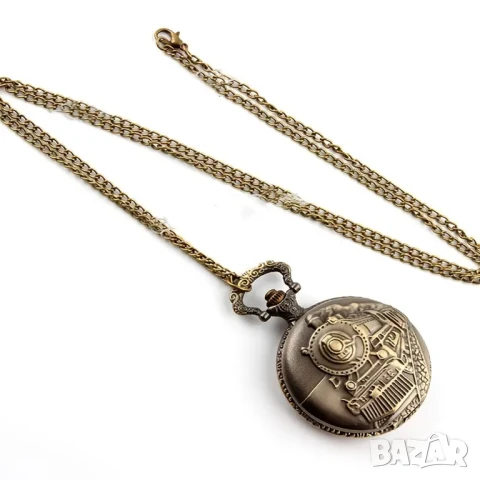 Джобен часовник влак локомотив парен машинист бърз експрес гарата, снимка 3 - Джобни - 51103428