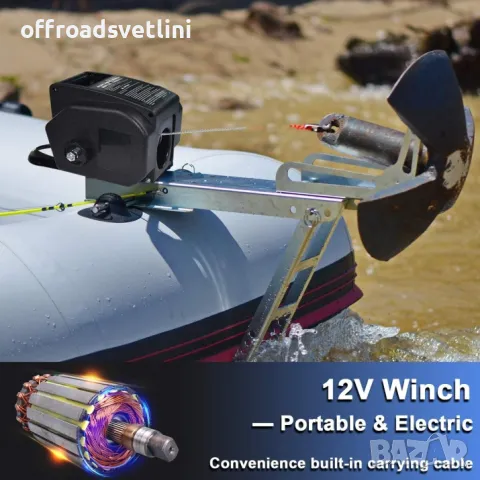 Електрическа лебедка 2000 LBS 910 КГ с дистанционно и кабел за теглене, снимка 10 - Аксесоари и консумативи - 49456727