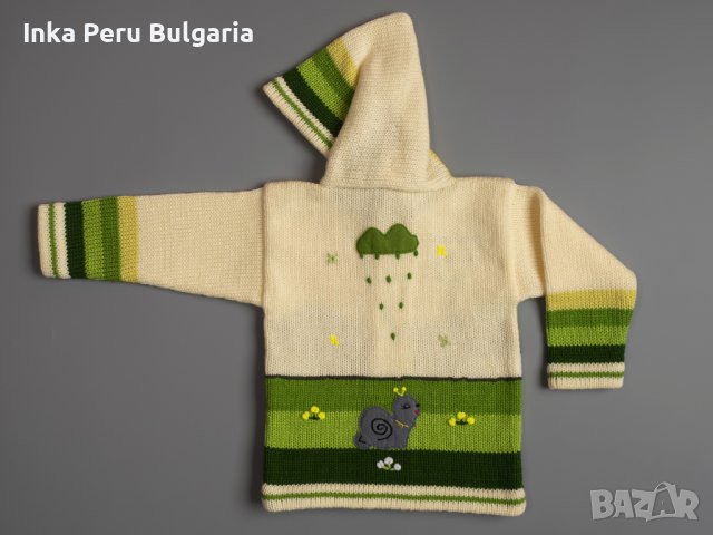 Кремава перуанска детска жилетка, размери от 0 до 7 години , снимка 2 - Детски пуловери и жилетки - 35537374