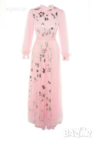 Дамска нова дълга розова рокля размер М/38, снимка 2 - Рокли - 43931847