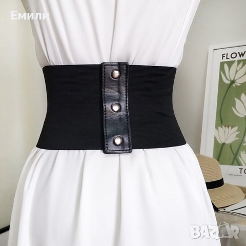 Корсет колан от еко кожа с халки, снимка 2 - Корсети, бюстиета, топове - 37299464