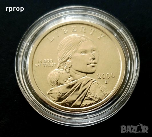 Оригинална монета.САЩ.. Един Американски долар 2000  г., снимка 3 - Нумизматика и бонистика - 32933049