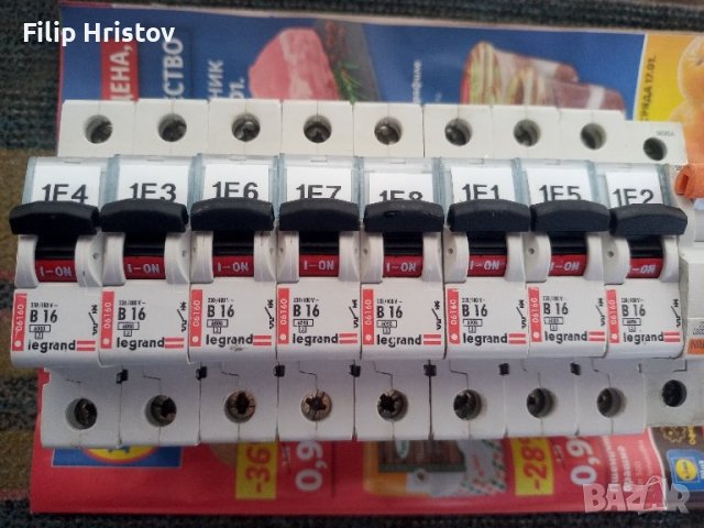Автоматични предпазители Legrand B16A, снимка 2 - Други машини и части - 43798997