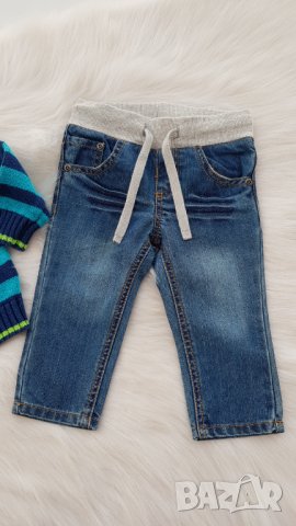 Пуловер и дънки за бебе 6-9 месеца, снимка 4 - Бебешки блузки - 34806562
