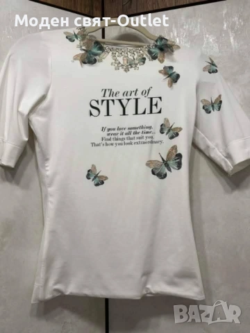 Нова блузка с пеперуди Avin, снимка 2 - Блузи с дълъг ръкав и пуловери - 53573335